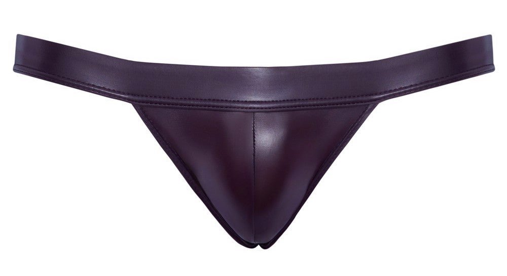 Svenjoyment Wet Look Burgundy Jockstrap - Loveangels
