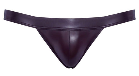 Svenjoyment Wet Look Burgundy Jockstrap - Loveangels