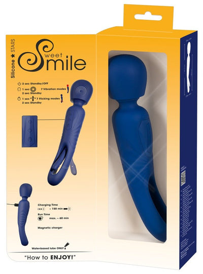 Sweet Smile Two in One Wand with Flicking Tongue - Loveangels