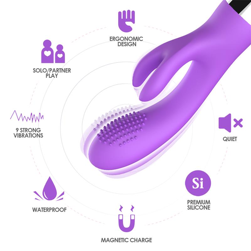 Urban Sky Flexible Rabbit Vibrator Purple - Loveangels
