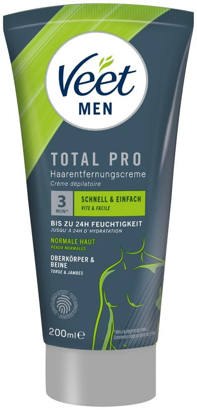 Veet Men Total Pro Hair Removal Cream 200ml - Loveangels
