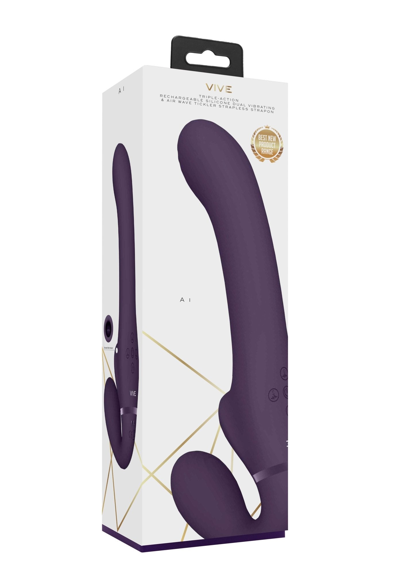 Vive Ai - Air Pulse & Vibration Strapless Strap - on - Loveangels