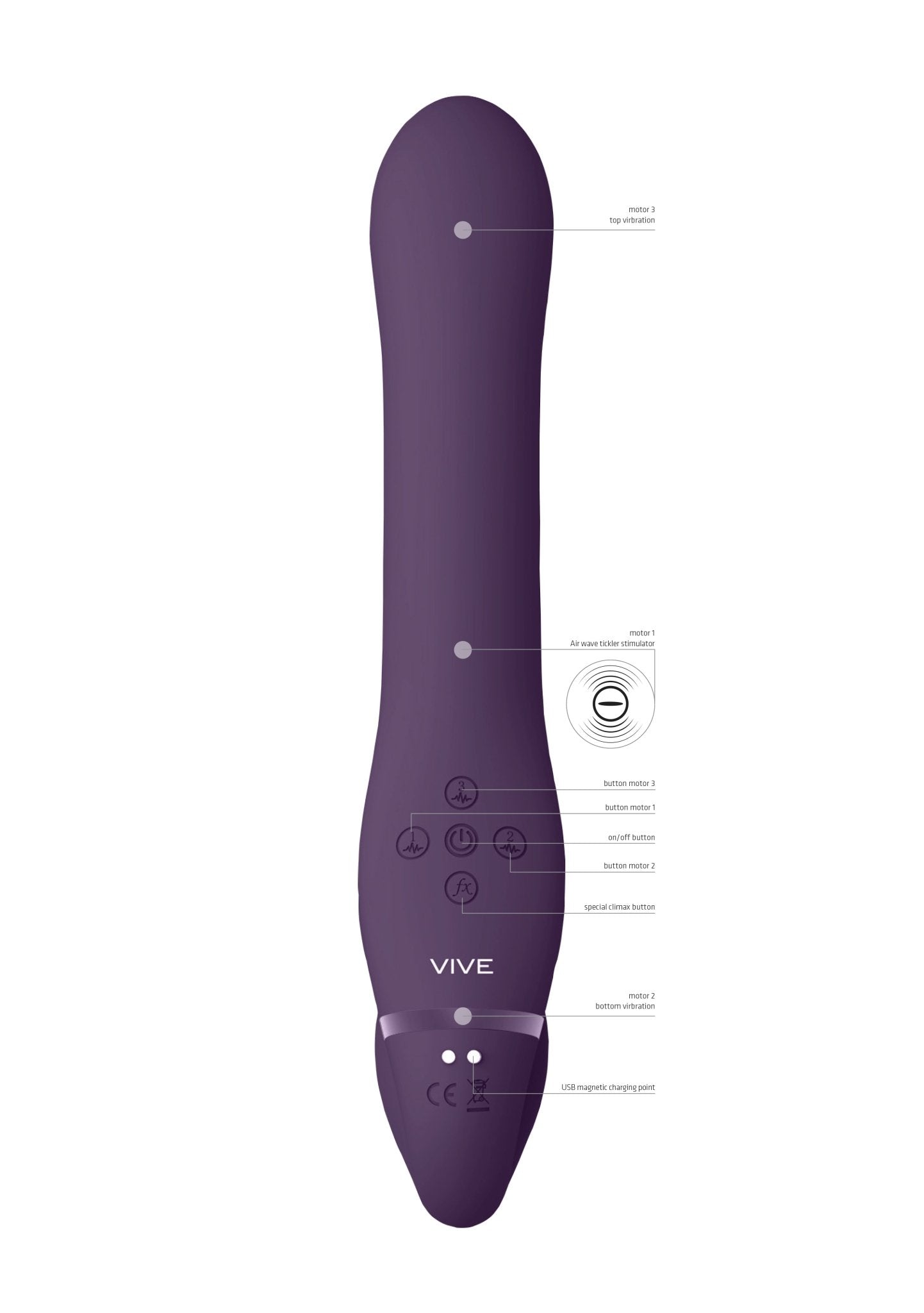 Vive Ai - Air Pulse & Vibration Strapless Strap - on - Loveangels