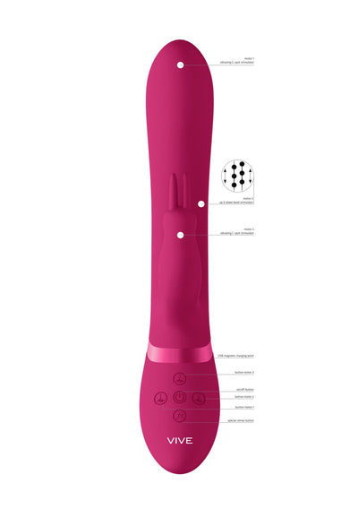 Vive Amoris Thrusting Rabbit Vibrator Stimulating Beads - Loveangels