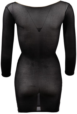 XQSE Sheer Dress With Gold Hem Edge S - L - Loveangels
