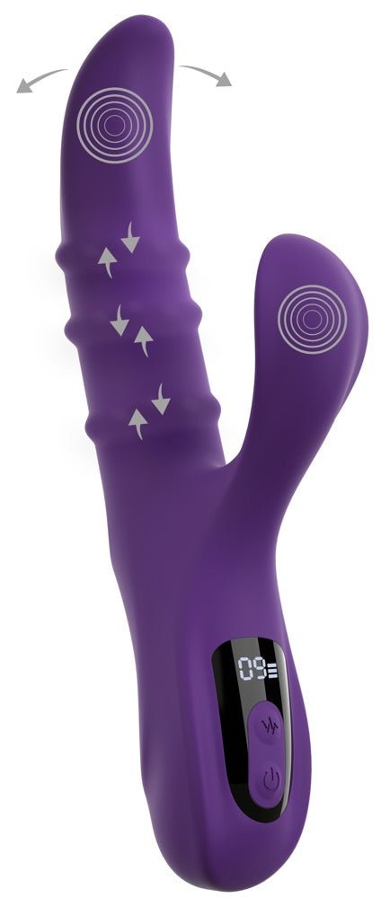 You2Toys Nodding Rabbit Vibrator with 3 Moving Rings - Loveangels