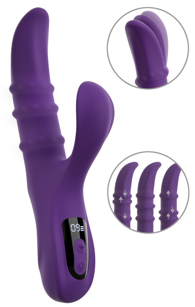 You2Toys Nodding Rabbit Vibrator with 3 Moving Rings - Loveangels