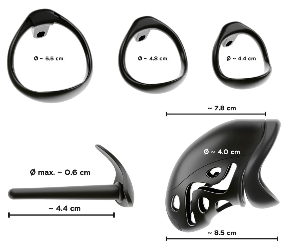 You2Toys Silicone Cock Cage with Dilator - Loveangels