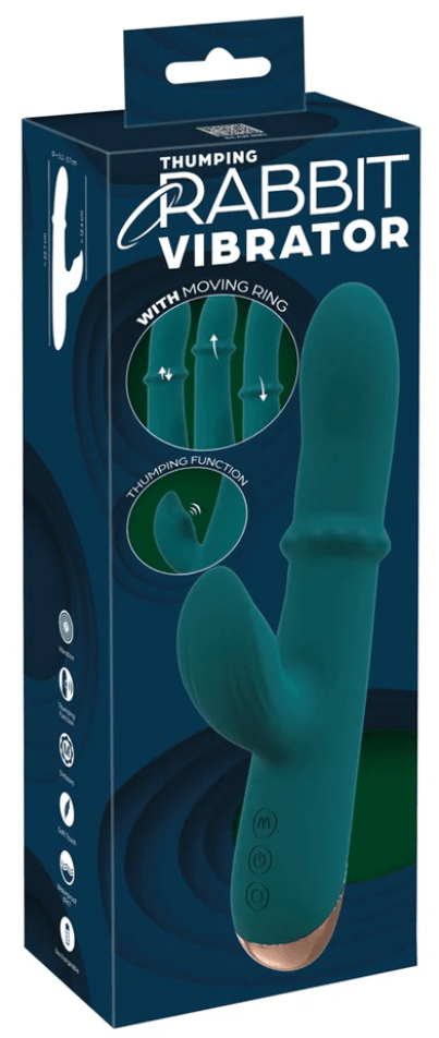 You2Toys Thumping Rabbit Vibrator with Moving Ring - Loveangels