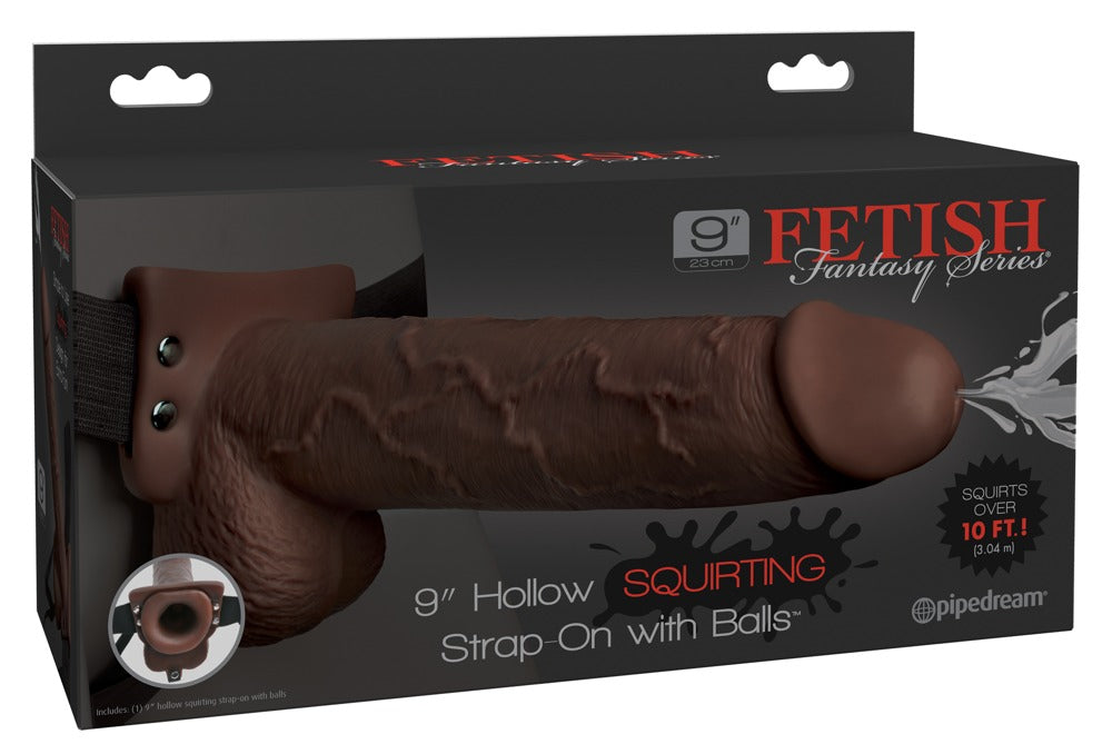 Fetish Fantasy 9 Inch Hollow Squirting Strap-On