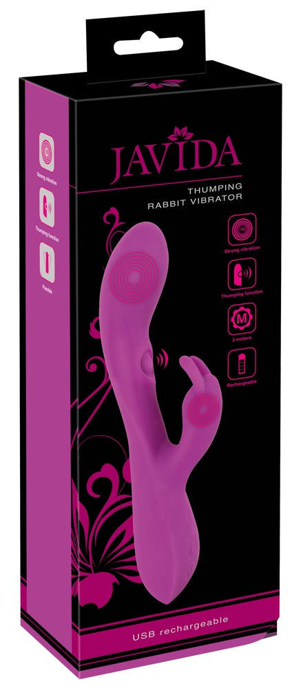 Javida Rechargeable Thumping Rabbit Vibrator