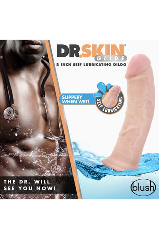 Dr Skin 8 Inch Self Lubricating Dildo
