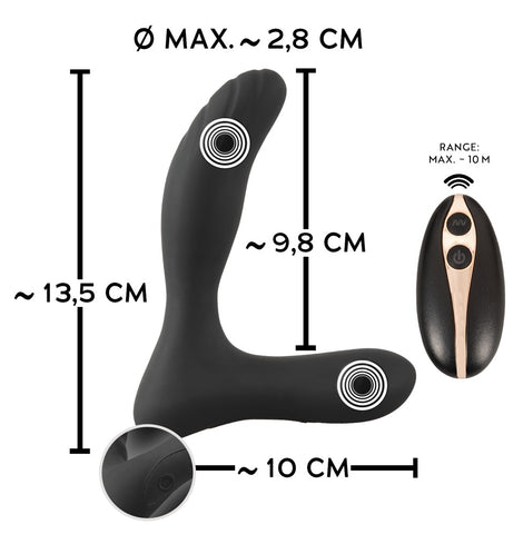 Anos Remote Control Prostate Plug with Vibration size