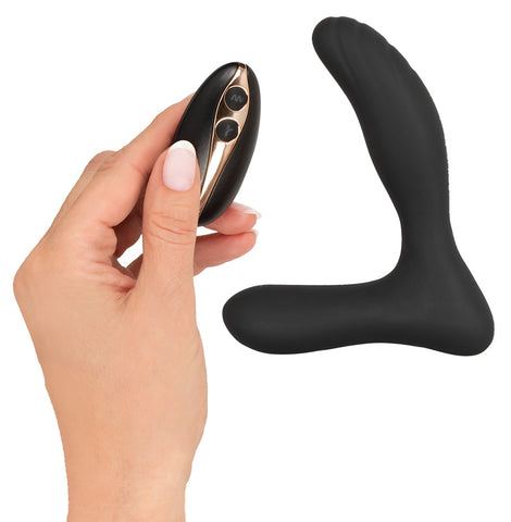 Anos Remote Control Prostate Plug with Vibration in hand