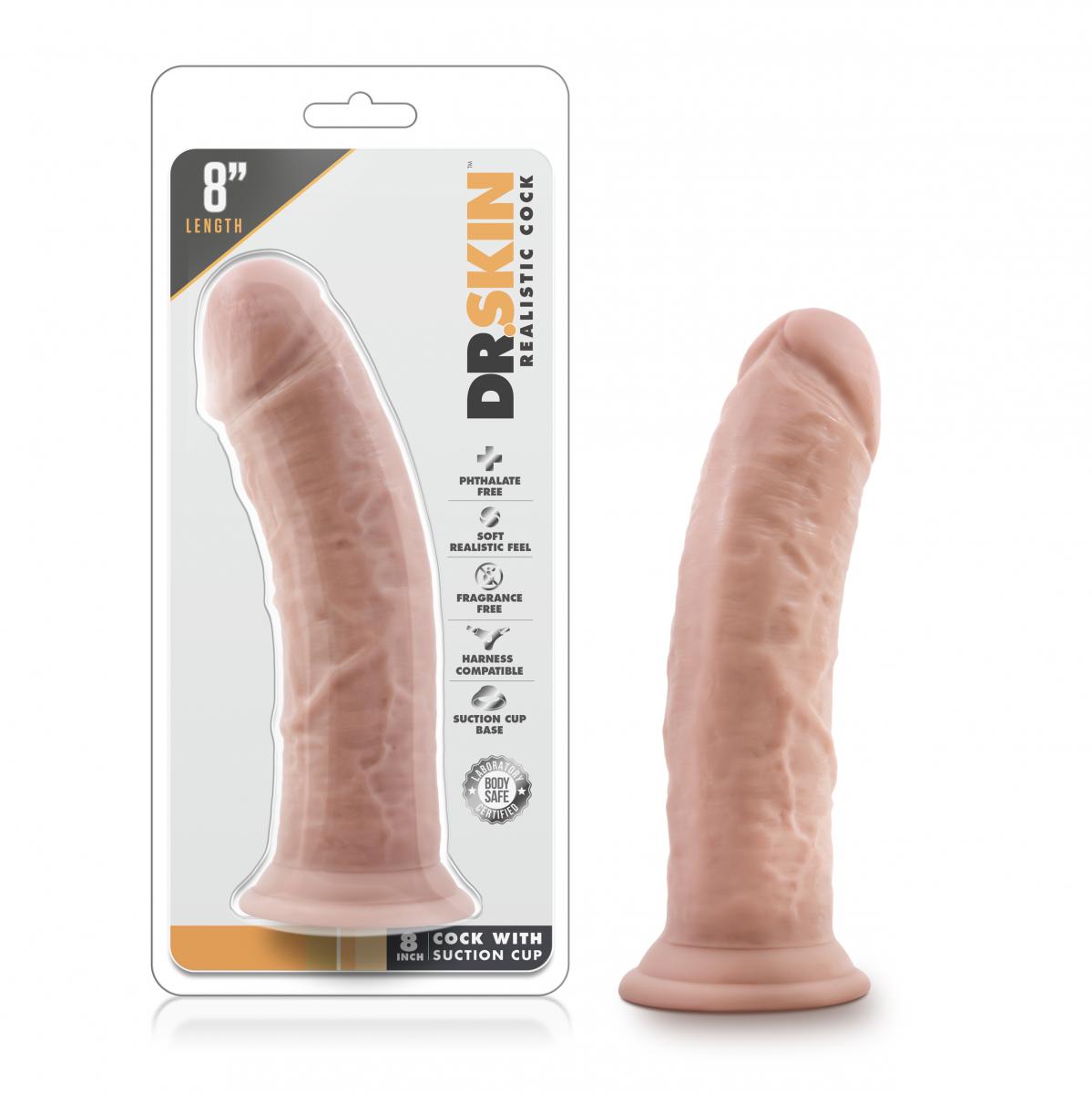 Dr Skin 8 Inch Realistic Dildo Suction Cup
