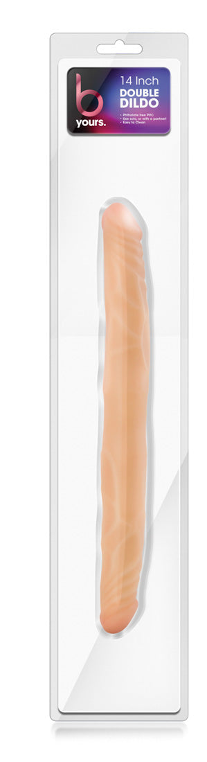 B Yours 14 Inch Double Dildo flesh
