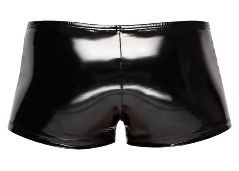 Black Level Men's Wet-Look Biker Shorts back