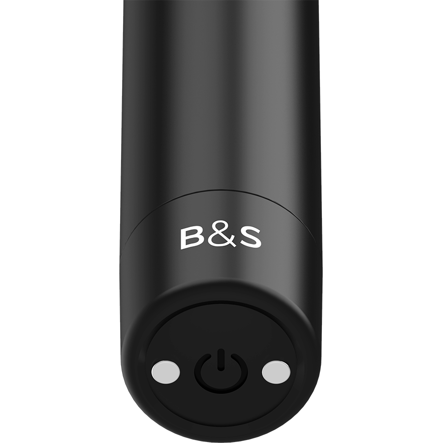 Black & Silver Rechargeable Vibrating Bullet Kernex button