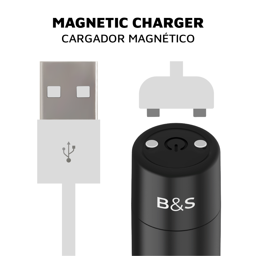 Black & Silver Rechargeable Vibrating Bullet charging