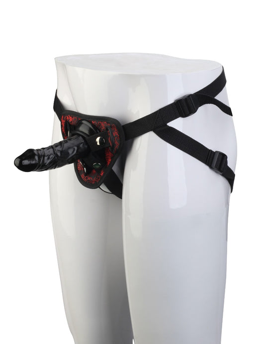 Blaze Deluxe Solid Strap-On Harness And 5.1 Inch Dildo on mannequin
