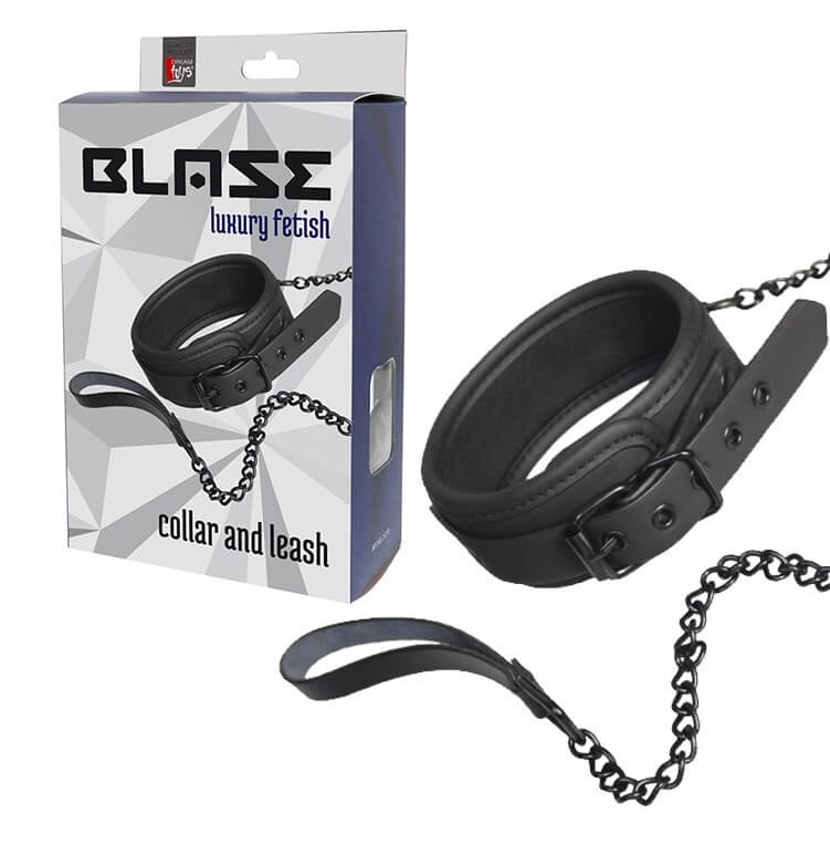 Blaze Luxury Fetish Collar and Leash with box