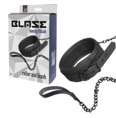 Blaze Luxury Fetish Collar and Leash with box