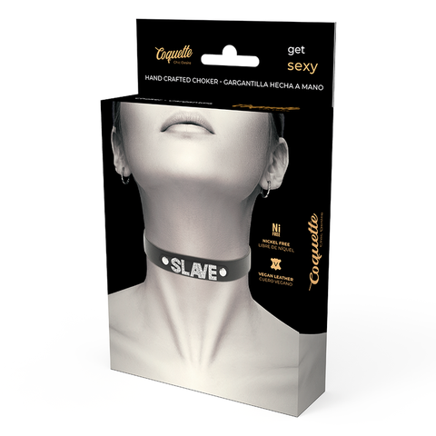 Coquette Choker Vegan Leather - Slave box front