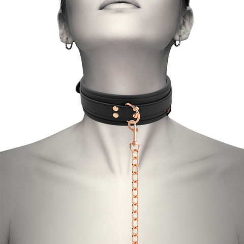 Coquette Fantasy Vegan Leather Collar in use