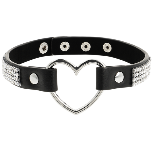 Coquette Hand Crafted Choker Vegan Leather - Heart
