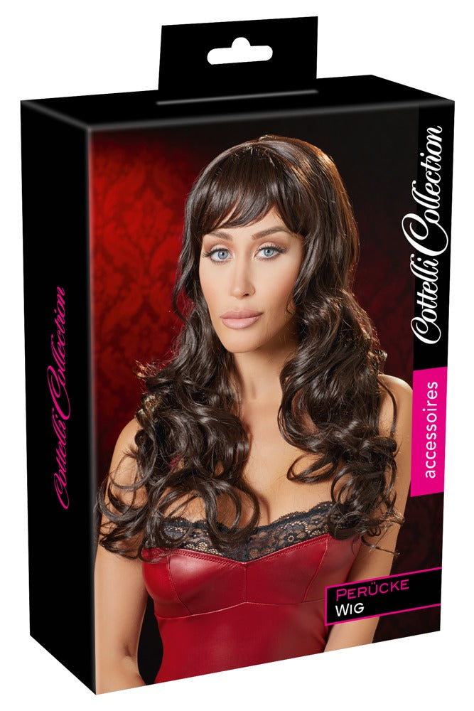 Cottelli Long Dark Brown Wig box