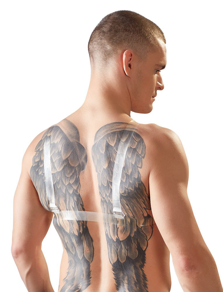 Cottelli Quality Silicone Breasts with Straps worn by man back