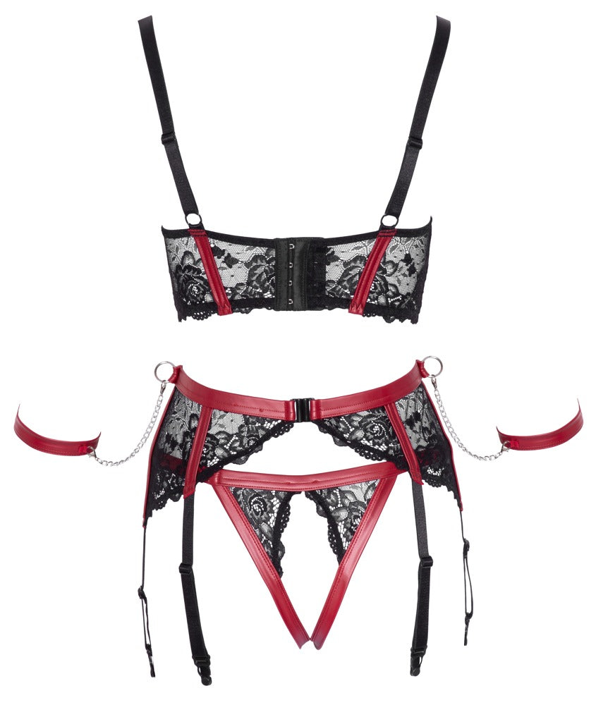 Cottelli Shelf Bra Bondage Set back