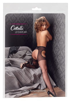 Cottelli Suspender Tights black packaging