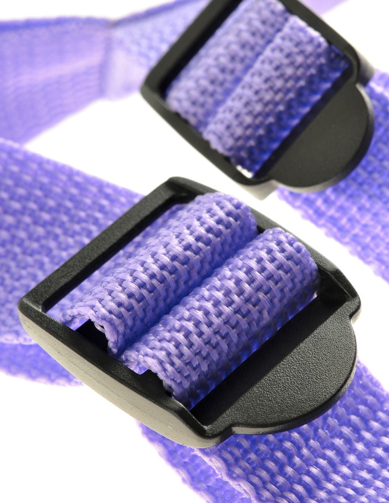 Dillio Purple 7 Inch Strap-On Suspender Harness Set straps