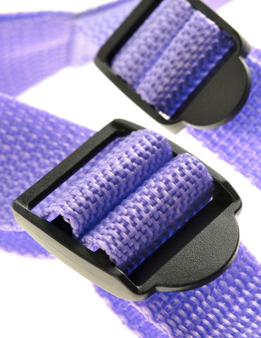 Dillio Purple 7 Inch Strap-On Suspender Harness Set straps