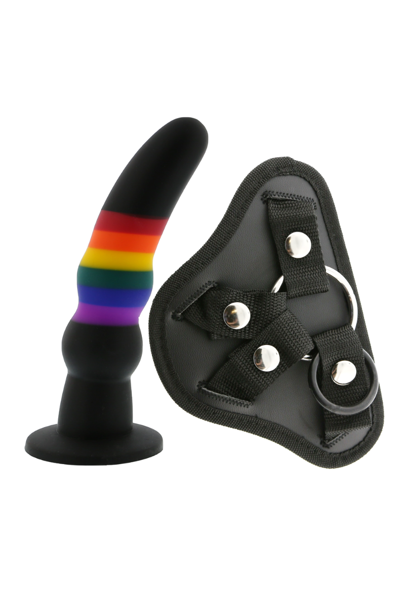 Dream Toys Colourful Love dildo and harness