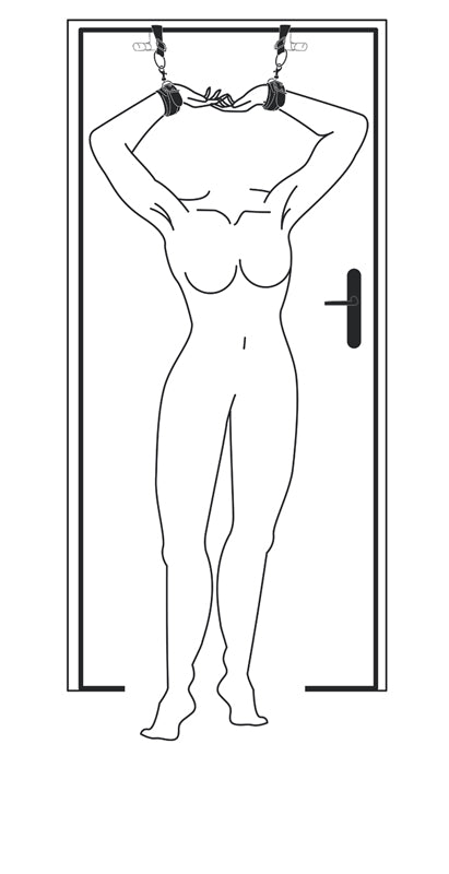 Easytoys Over The Door Wrist Cuffs diagram