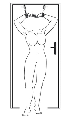 Easytoys Over The Door Wrist Cuffs diagram