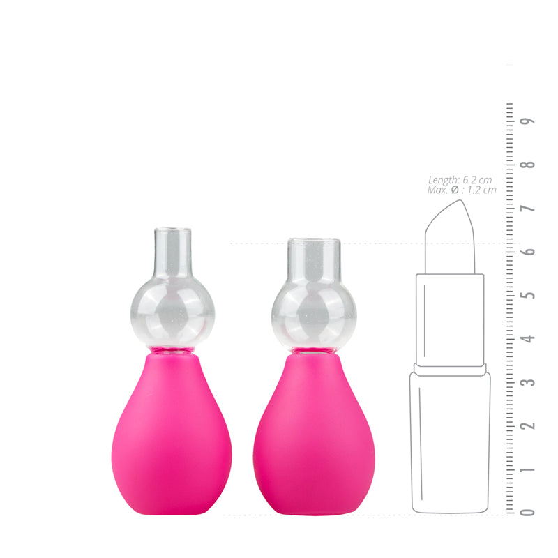 Easytoys Pink Nipple Sucker Set size