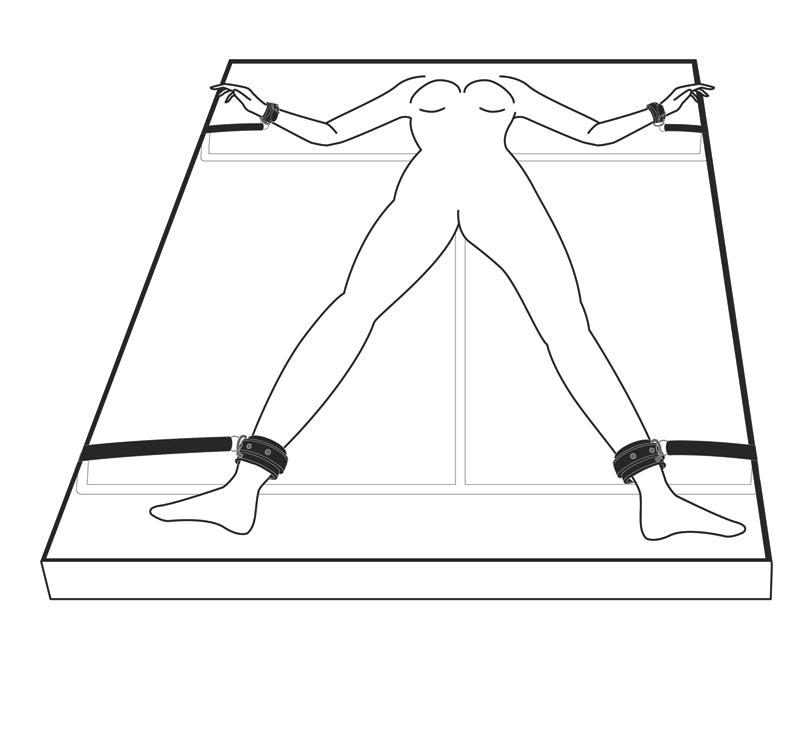 Easytoys Under Mattress Restraint Set diagram