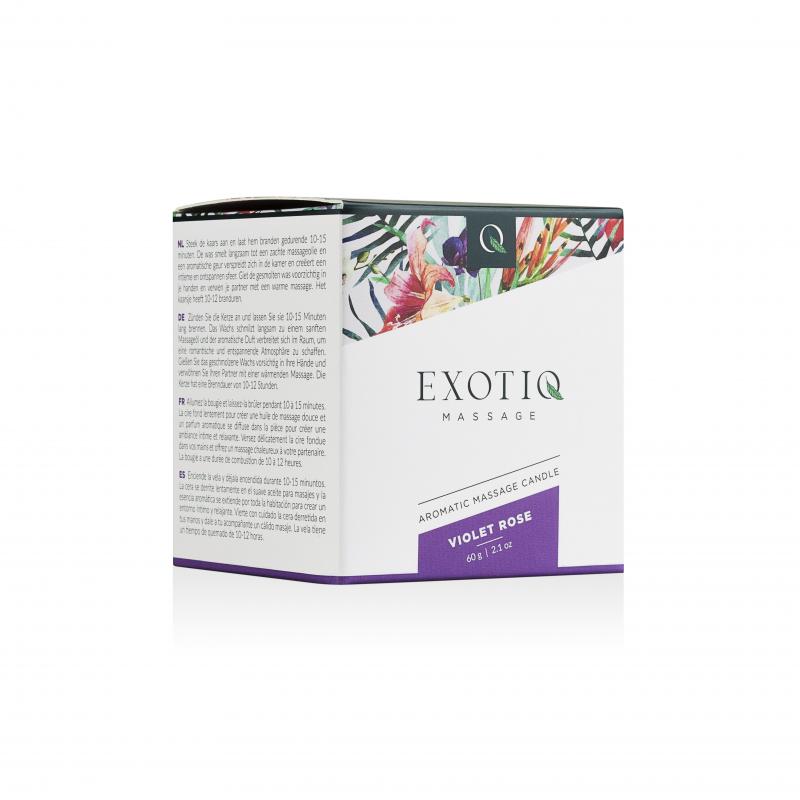 Exotiq Massage Candle Violet Rose box
