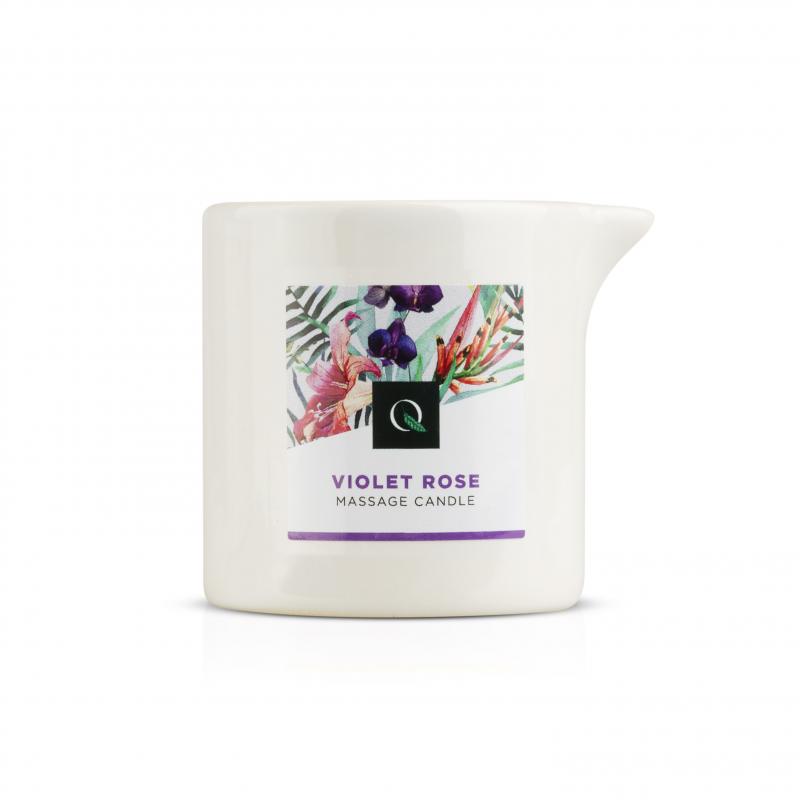 Exotiq Massage Candle Violet Rose pot front