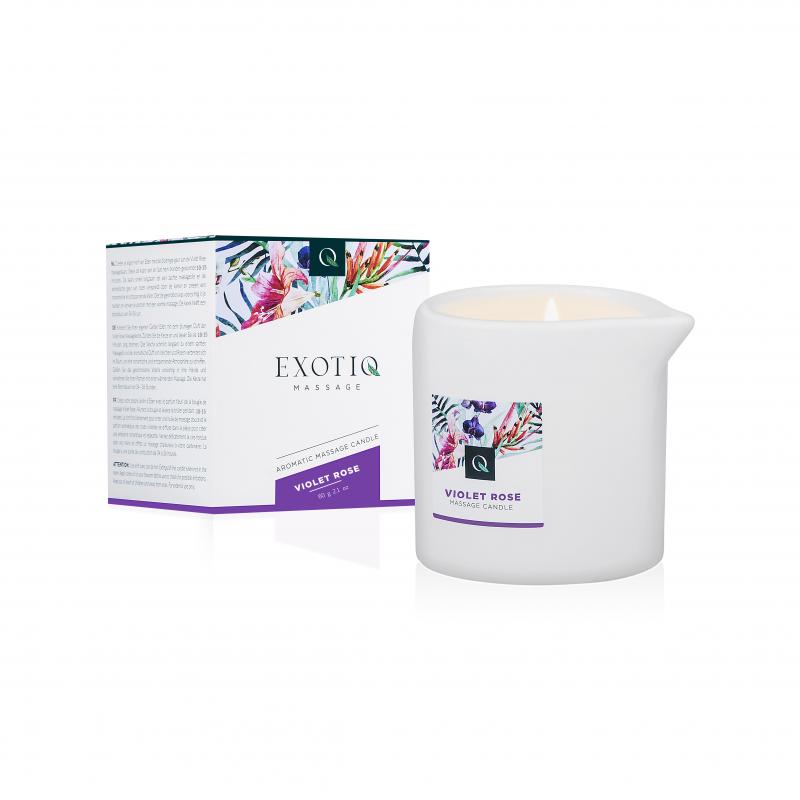 Exotiq Massage Candle Violet Rose with box