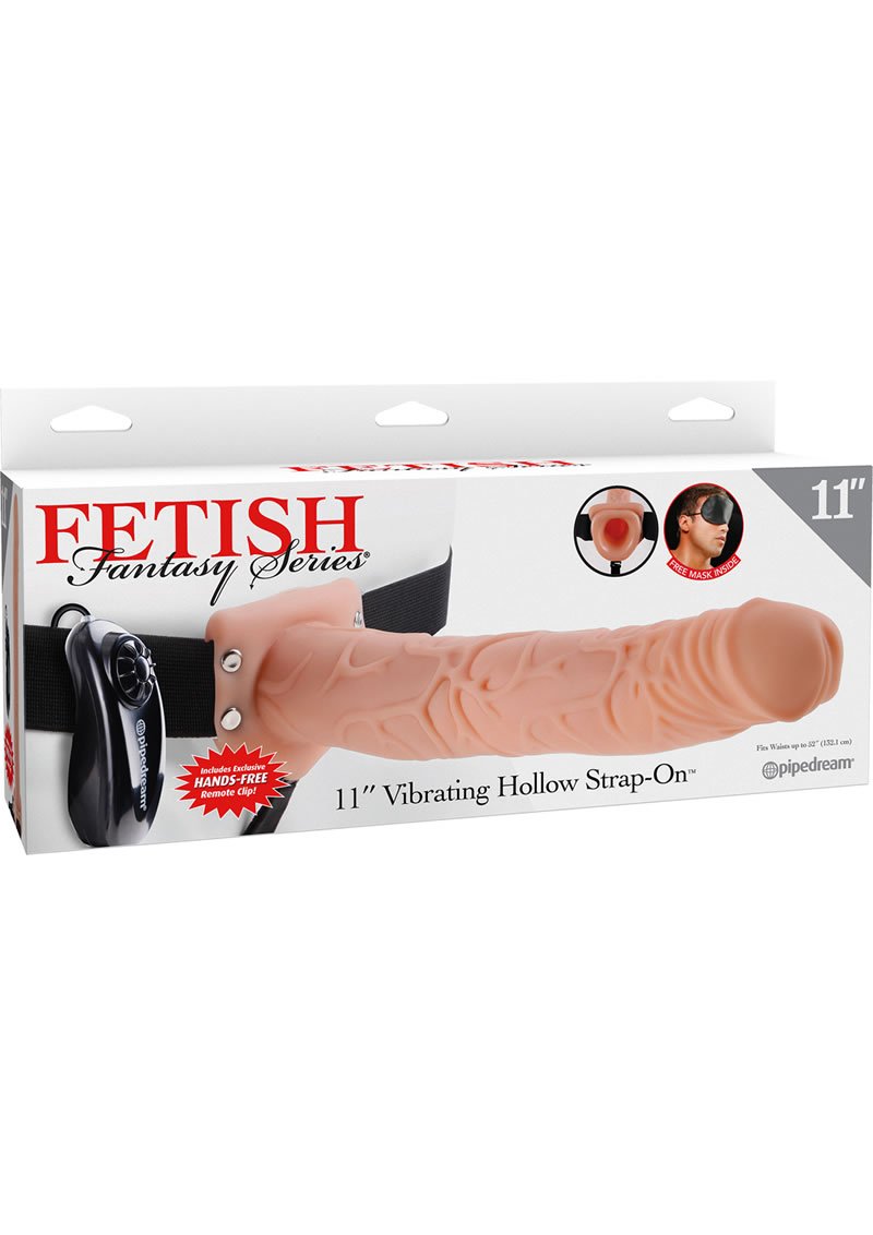 Fetish Fantasy Series 11 Inch Vibrating Hollow Strap-On box