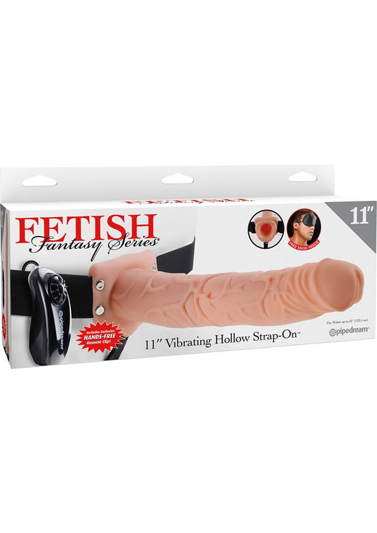 Fetish Fantasy Series 11 Inch Vibrating Hollow Strap-On box