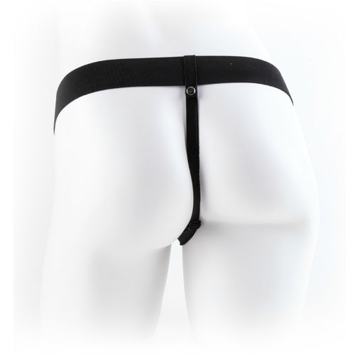 Fetish Fantasy Series 11 Inch Vibrating Hollow Strap-On back of harness