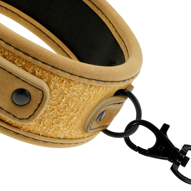 Fetish Submissive Origin Vegan Leather Collar With Leash connection