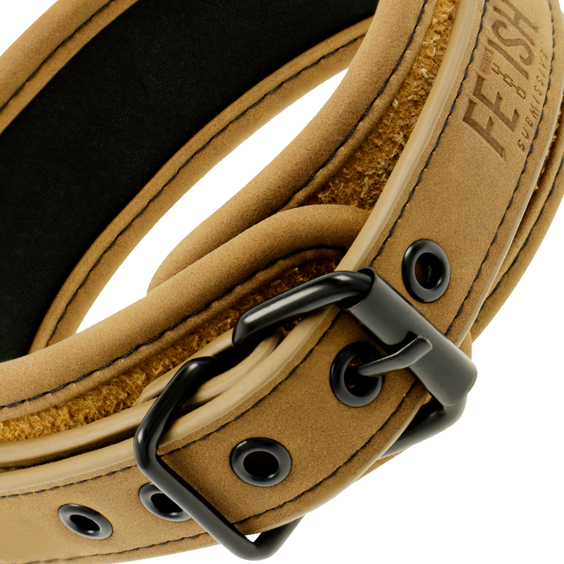 Fetish Submissive Origin Vegan Leather Collar With Leash clasp