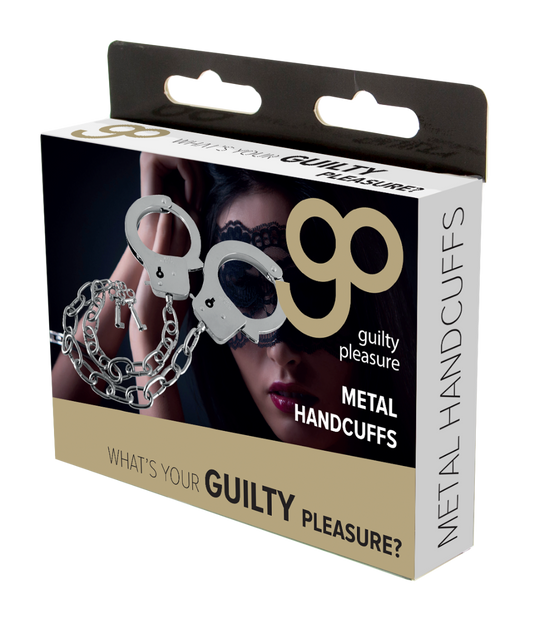 Guilty Pleasure Metal Handcuffs with Long Chain box