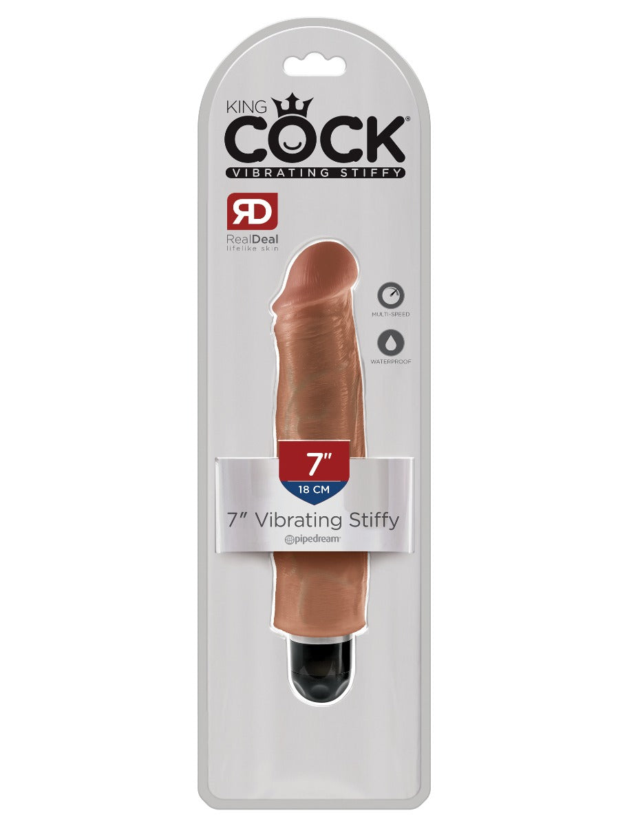 King Cock 7 Inch Vibrating Stiffy packaging